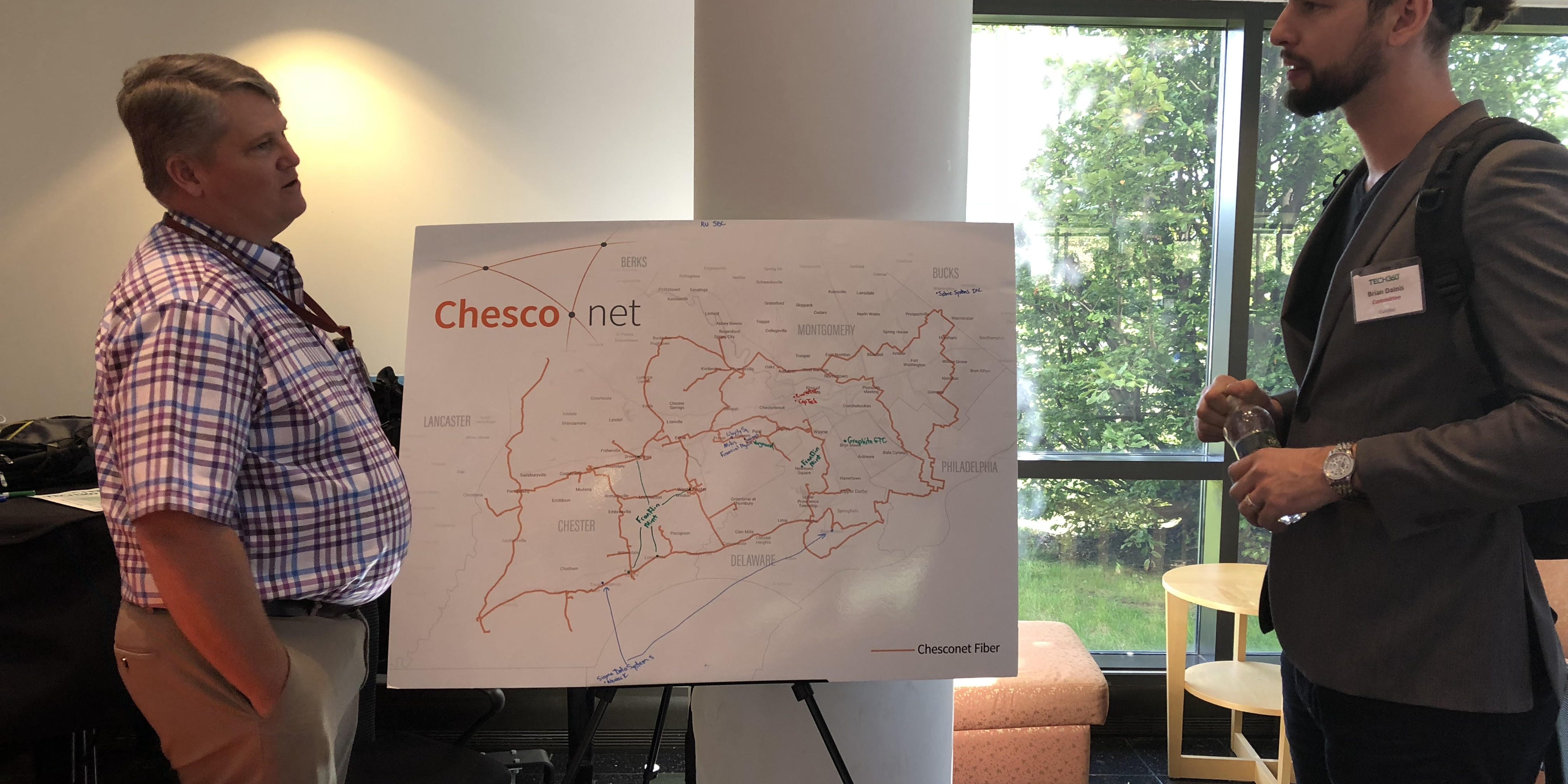 Tim Currie presents map